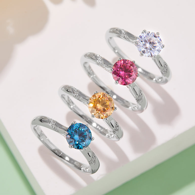 Path to Love - 1ct Moissanite Silver 925 Ring Plated in 18k Gold