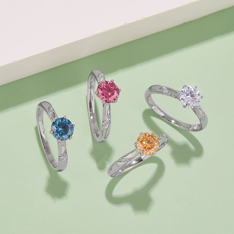 Path to Love - 1ct Moissanite Silver 925 Ring Plated in 18k Gold