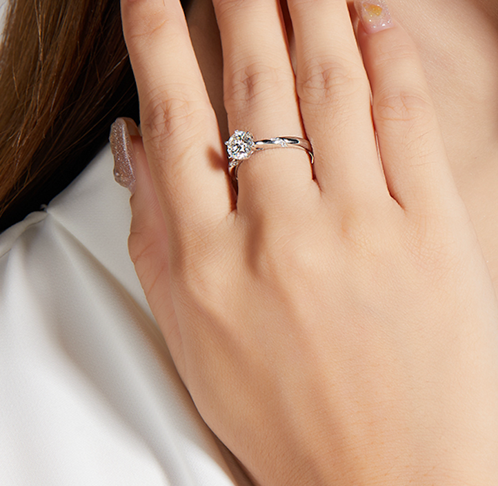 Path to Love - 1ct Moissanite Silver 925 Ring Plated in 18k Gold