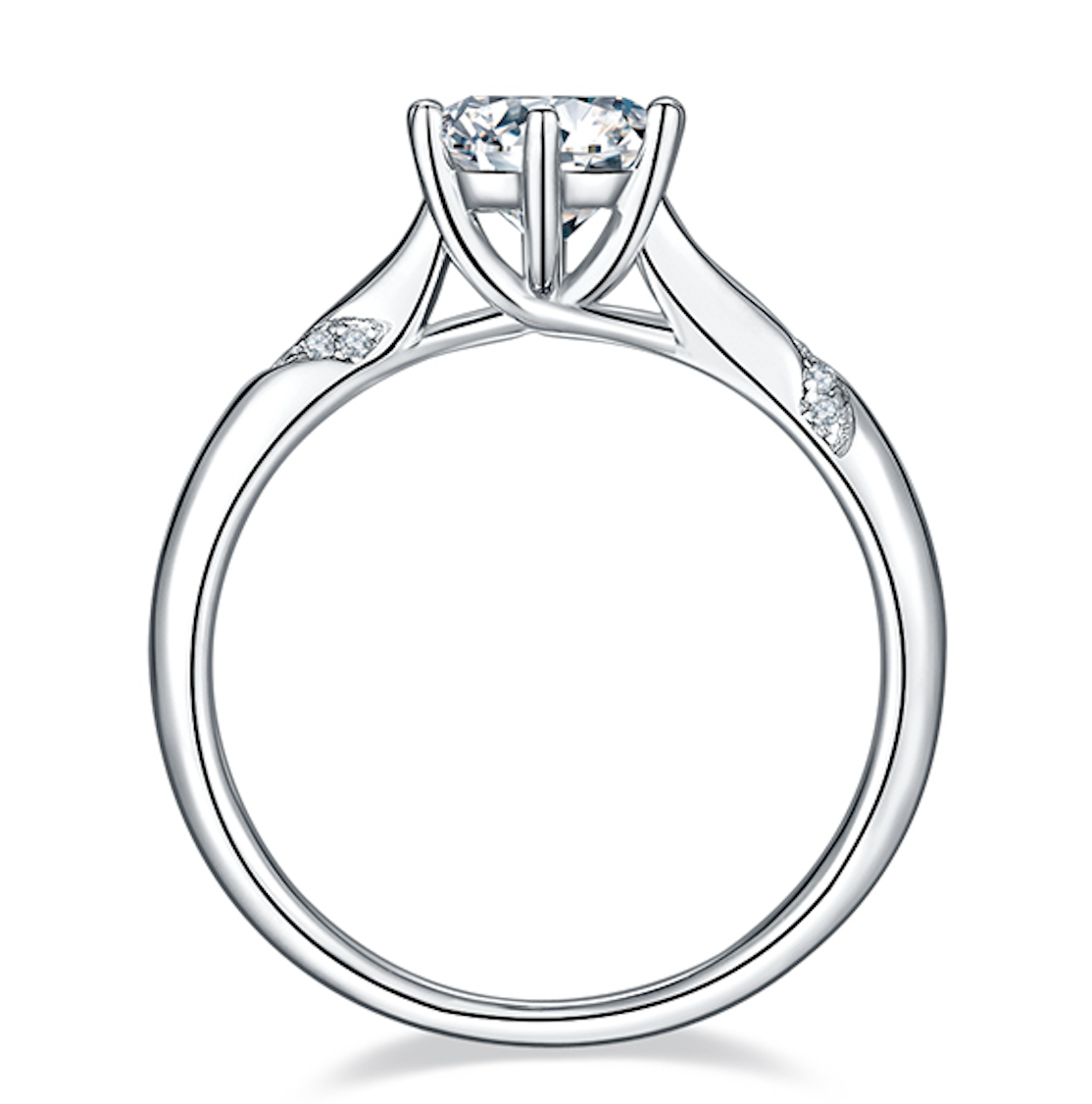 Path to Love - 1ct Moissanite Silver 925 Ring Plated in 18k Gold