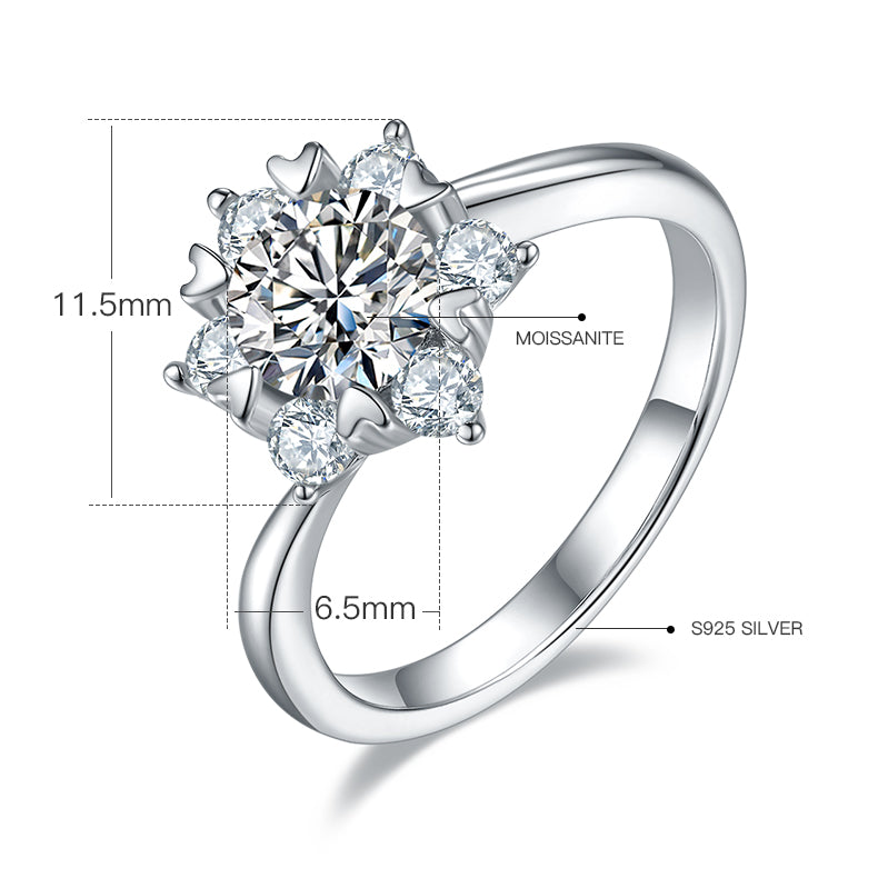 Spark - 1ct Moissanite Silver 925 Ring Plated in 18k Gold