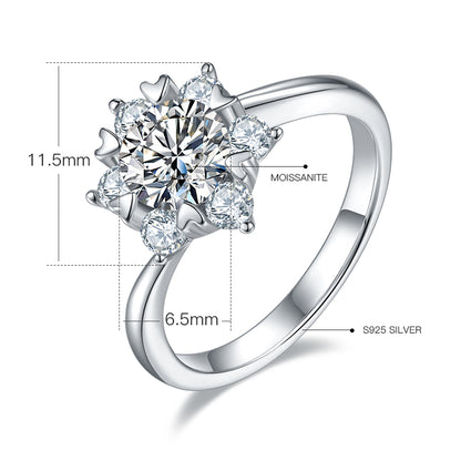 Spark - 1ct Moissanite Silver 925 Ring Plated in 18k Gold