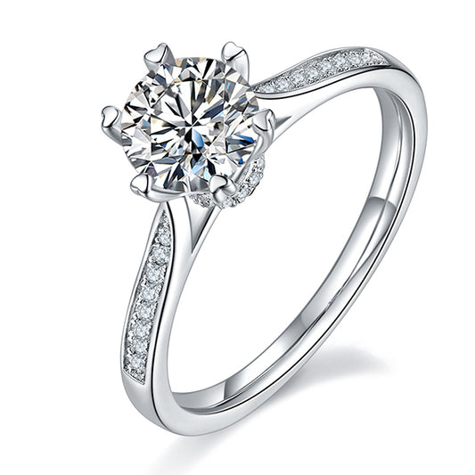 Destiny-1ct Moissanite Silver 925 Ring Plated in 18k Gold
