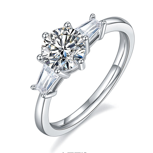 Crown - 1ct Moissanite Silver 925 Ring Plated in 18k Gold