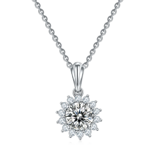 Sunflower-Silver 925 Necklace Plated in 18k Gold