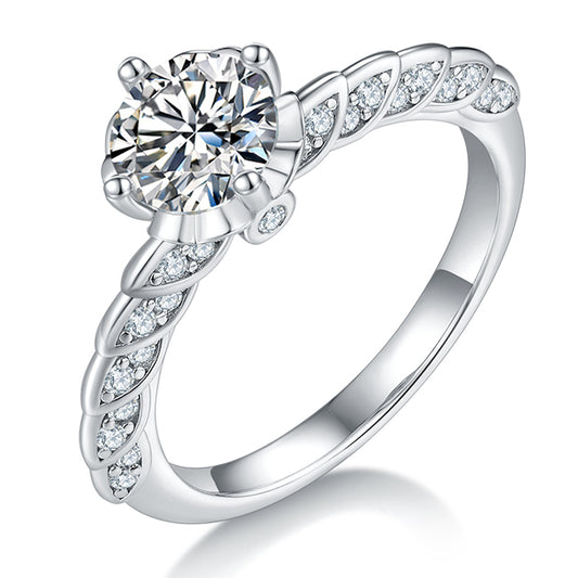 Promise - 1ct Moissanite Silver 925 Ring Plated in 18k Gold