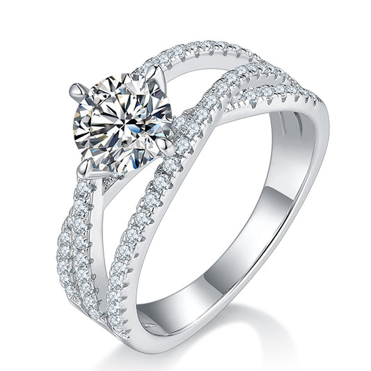 Endless Vow - 1ct Moissanite Silver 925 Ring Plated in 18k Gold