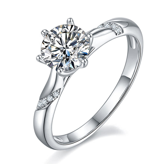 Path to Love - 1ct Moissanite Silver 925 Ring Plated in 18k Gold
