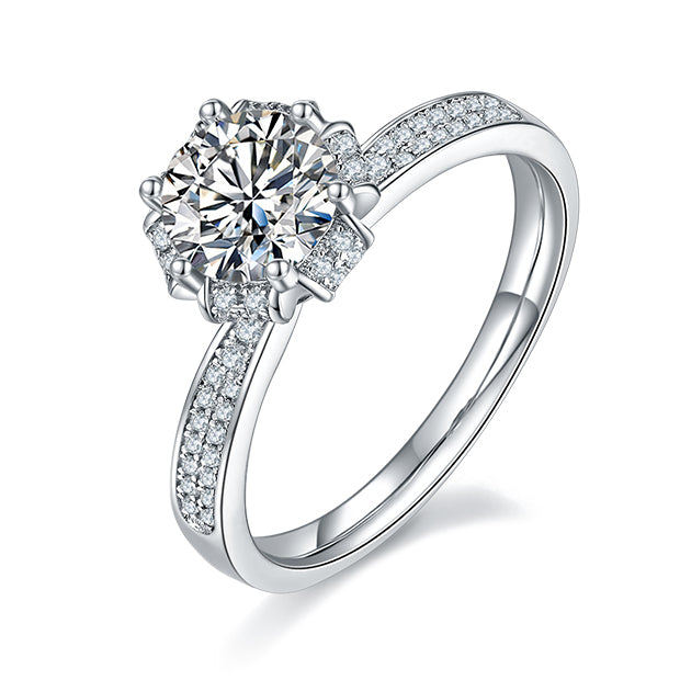 Wish - 1ct Moissanite Silver 925 Ring Plated in 18k Gold