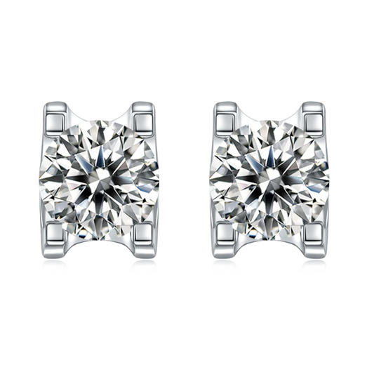Bull Head-Silver 925 Earrings Plated in 18k Gold