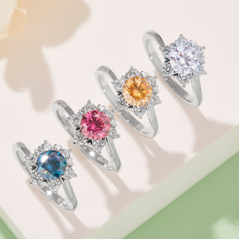 Spark - 1ct Moissanite Silver 925 Ring Plated in 18k Gold