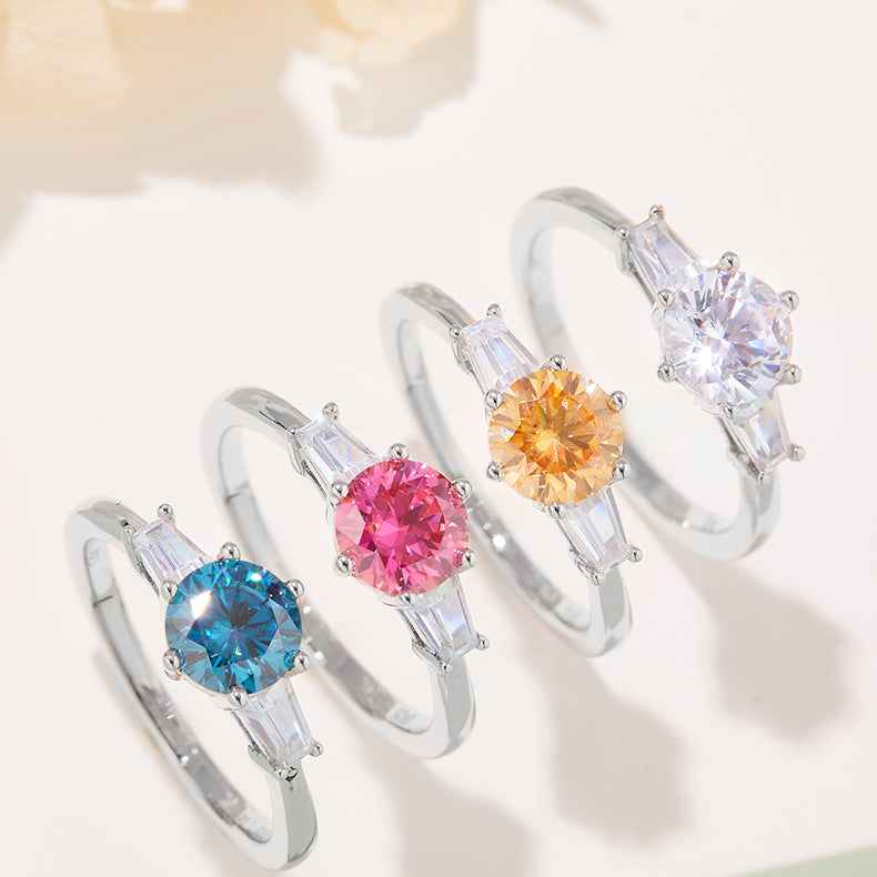 Crown - 1ct Moissanite Silver 925 Ring Plated in 18k Gold