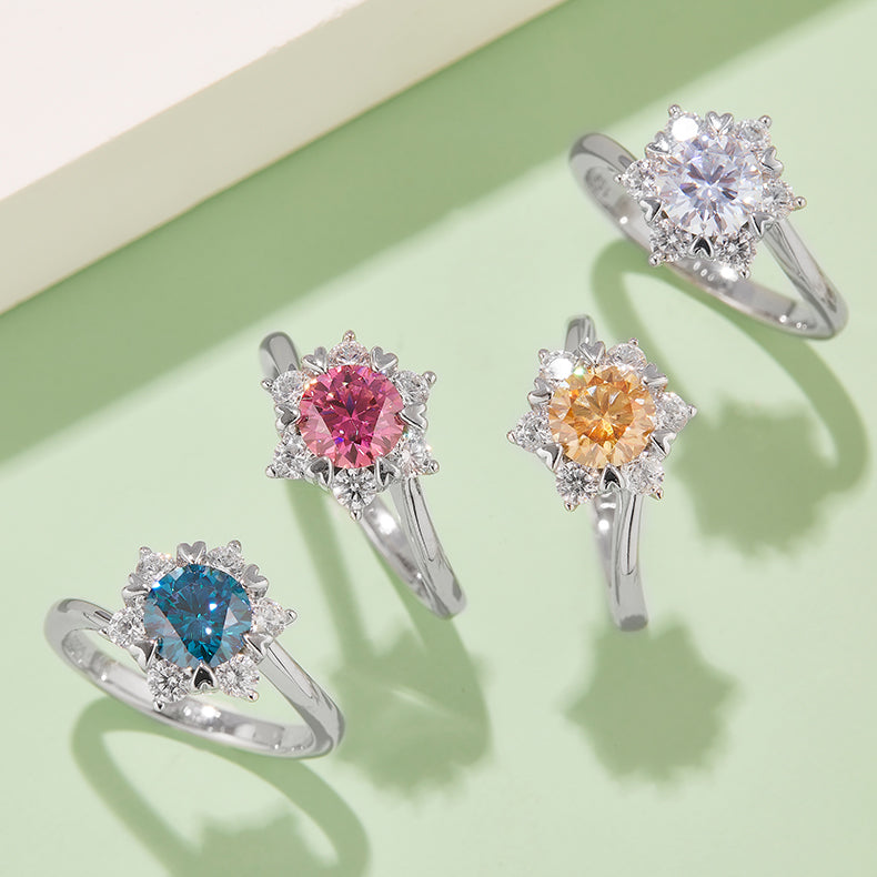Spark - 1ct Moissanite Silver 925 Ring Plated in 18k Gold