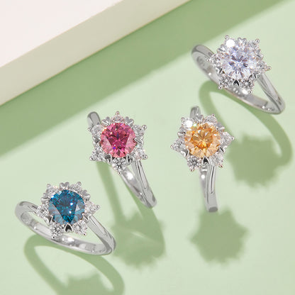 Spark - 1ct Moissanite Silver 925 Ring Plated in 18k Gold