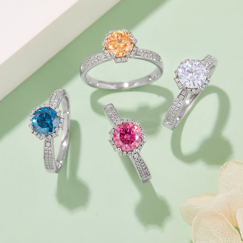 Wish - 1ct Moissanite Silver 925 Ring Plated in 18k Gold