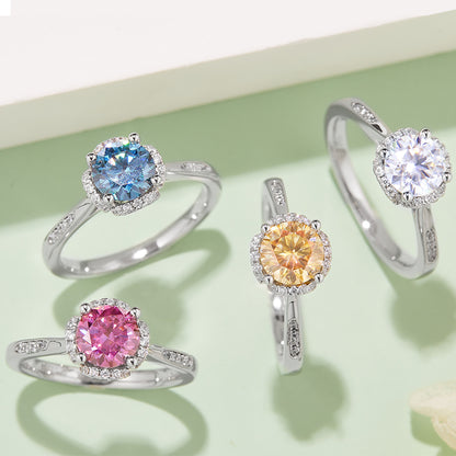 Golden Hour  - 1ct Moissanite Silver 925 Ring Plated in 18k Gold