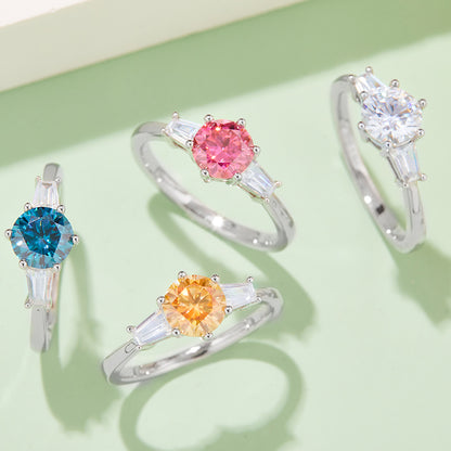 Crown - 1ct Moissanite Silver 925 Ring Plated in 18k Gold