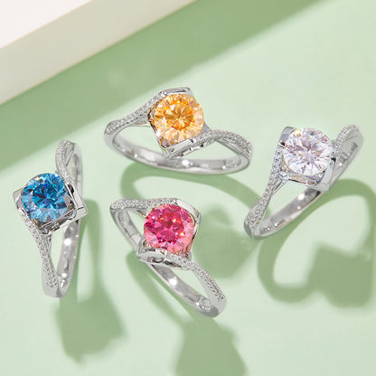 Encounter- 1ct Moissanite Silver 925 Ring Plated in 18k Gold