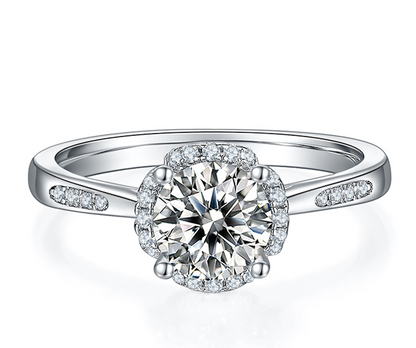 Golden Hour  - 1ct Moissanite Silver 925 Ring Plated in 18k Gold