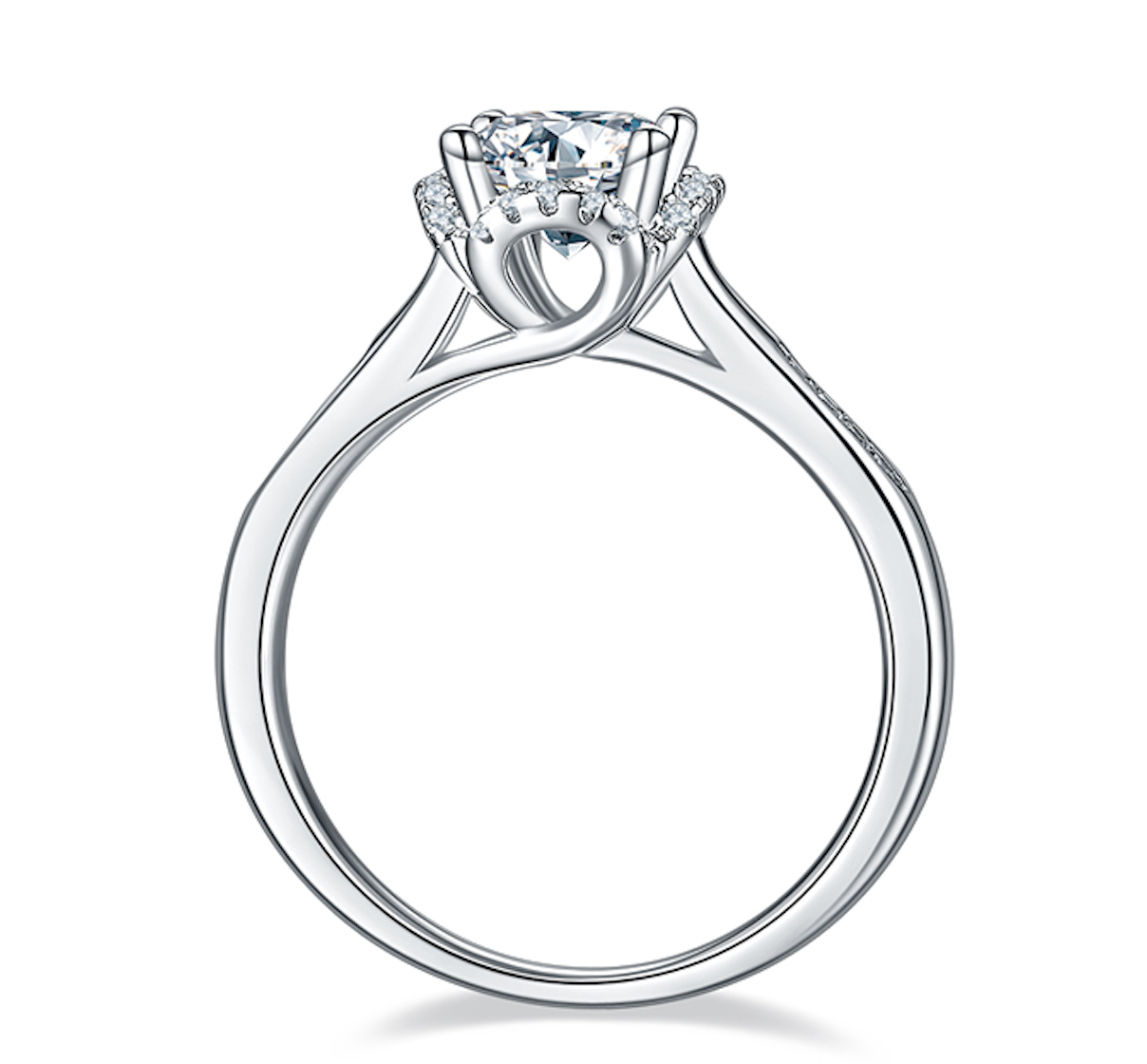 Golden Hour  - 1ct Moissanite Silver 925 Ring Plated in 18k Gold