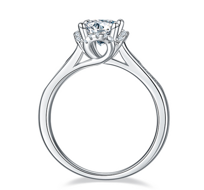 Golden Hour  - 1ct Moissanite Silver 925 Ring Plated in 18k Gold