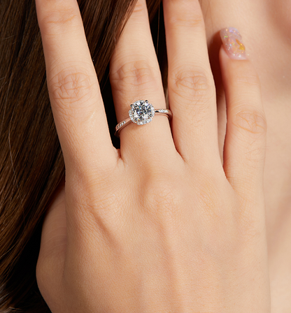 Golden Hour  - 1ct Moissanite Silver 925 Ring Plated in 18k Gold