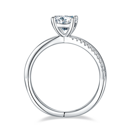 Embrace - 1ct Moissanite Silver 925 Ring Plated in 18k Gold