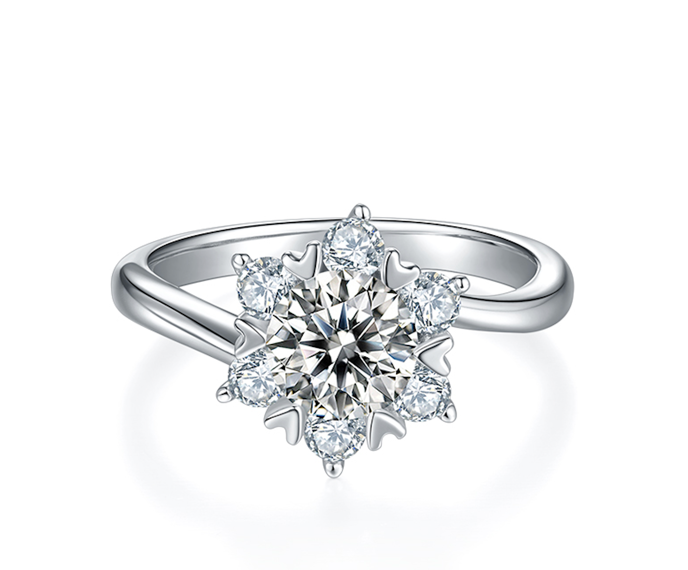 Spark - 1ct Moissanite Silver 925 Ring Plated in 18k Gold