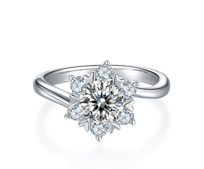 Spark - 1ct Moissanite Silver 925 Ring Plated in 18k Gold