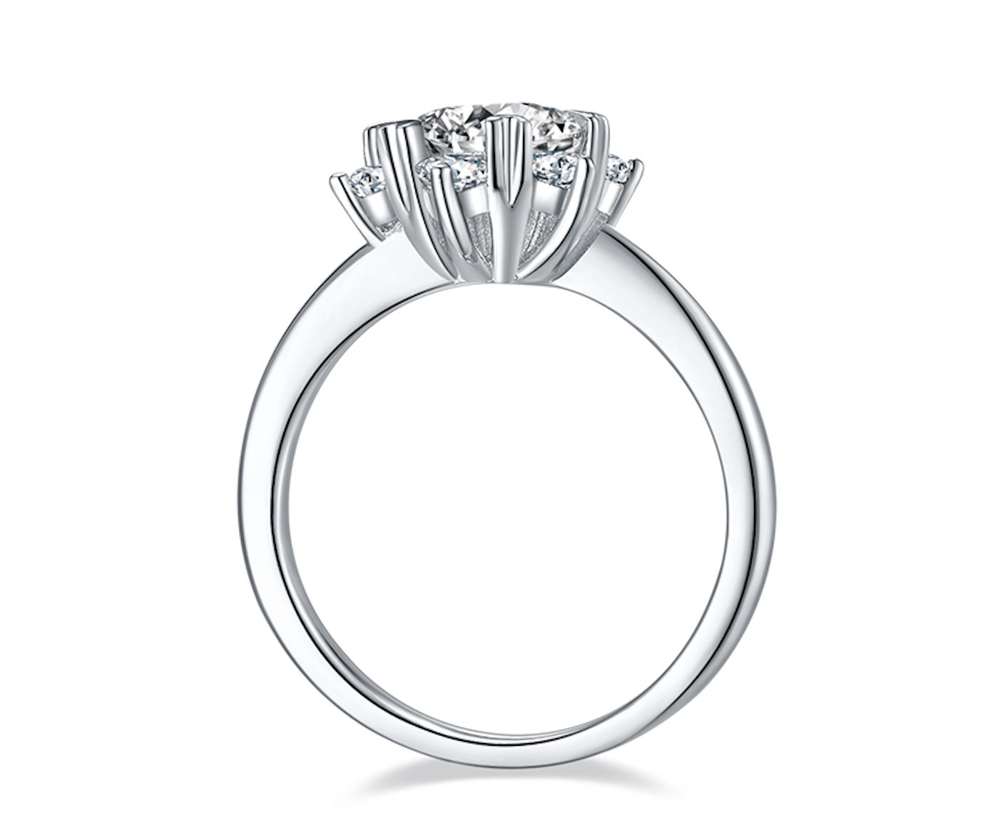 Spark - 1ct Moissanite Silver 925 Ring Plated in 18k Gold