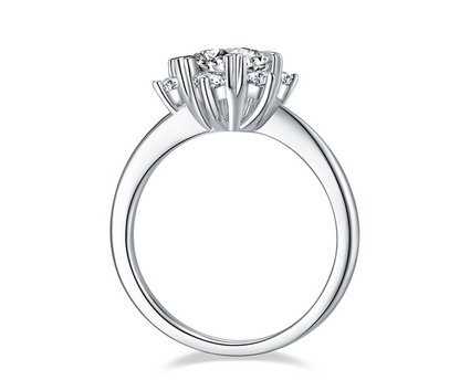 Spark - 1ct Moissanite Silver 925 Ring Plated in 18k Gold