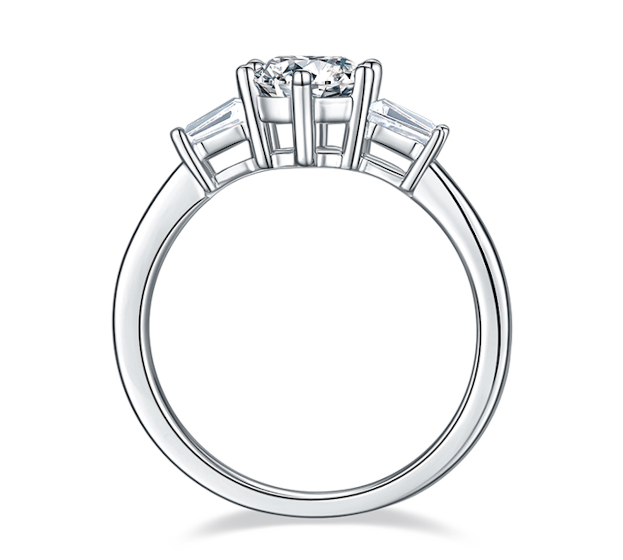 Crown - 1ct Moissanite Silver 925 Ring Plated in 18k Gold