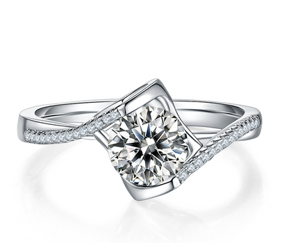 Encounter- 1ct Moissanite Silver 925 Ring Plated in 18k Gold