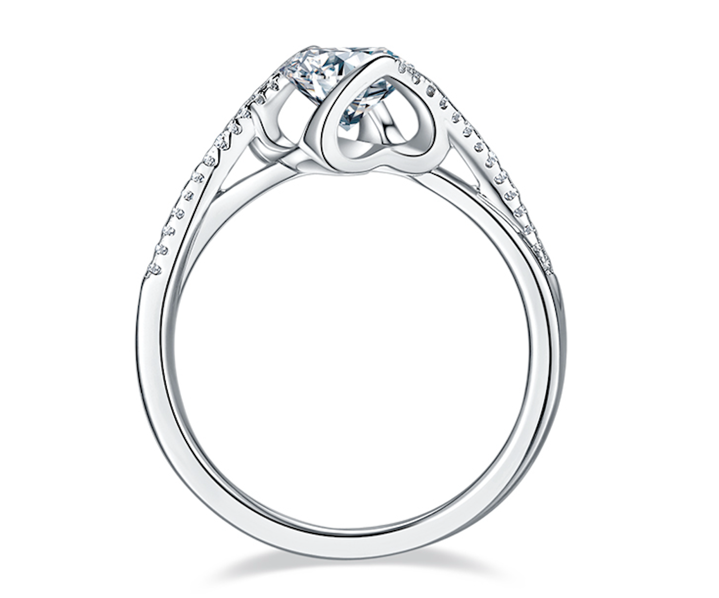 Encounter- 1ct Moissanite Silver 925 Ring Plated in 18k Gold