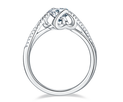 Encounter- 1ct Moissanite Silver 925 Ring Plated in 18k Gold