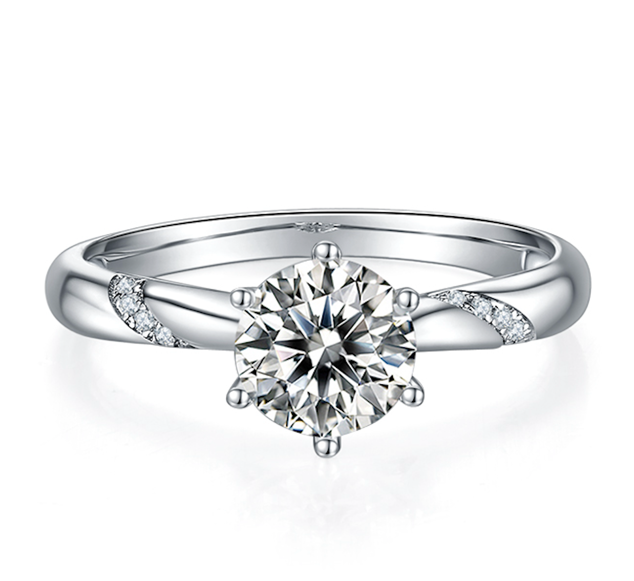 Path to Love - 1ct Moissanite Silver 925 Ring Plated in 18k Gold