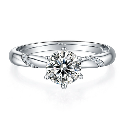 Path to Love - 1ct Moissanite Silver 925 Ring Plated in 18k Gold
