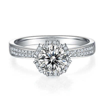 Wish - 1ct Moissanite Silver 925 Ring Plated in 18k Gold