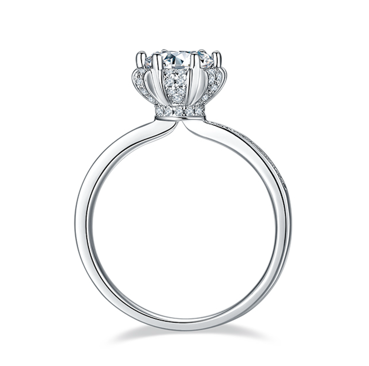 Wish - 1ct Moissanite Silver 925 Ring Plated in 18k Gold