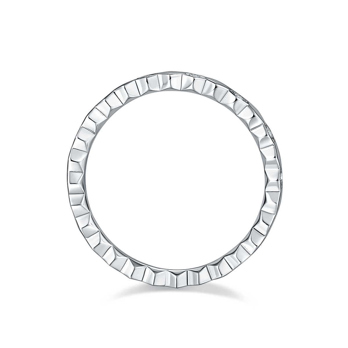 Nest- Moissanite Silver 925 Ring Plated in 18k Gold