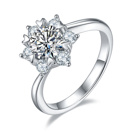 Spark - 1ct Moissanite Silver 925 Ring Plated in 18k Gold