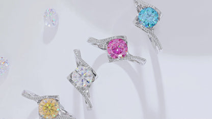 Encounter- 1ct Moissanite Silver 925 Ring Plated in 18k Gold