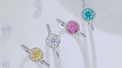 Golden Hour  - 1ct Moissanite Silver 925 Ring Plated in 18k Gold