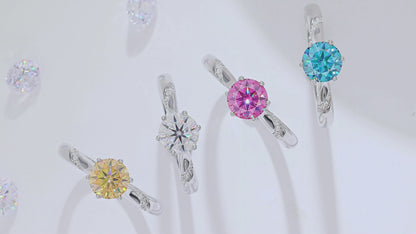Path to Love - 1ct Moissanite Silver 925 Ring Plated in 18k Gold