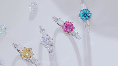 Crown - 1ct Moissanite Silver 925 Ring Plated in 18k Gold